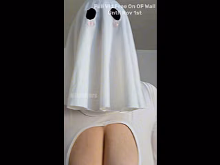 Big Titty Ghost Sucks and Rides His Cock